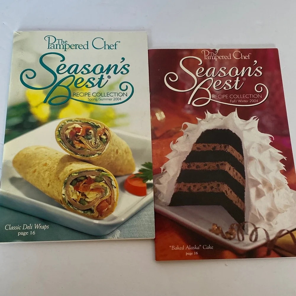 Pampered Chef Season's Best Recipe Collection Lot 19 Booklets Sleeve Box